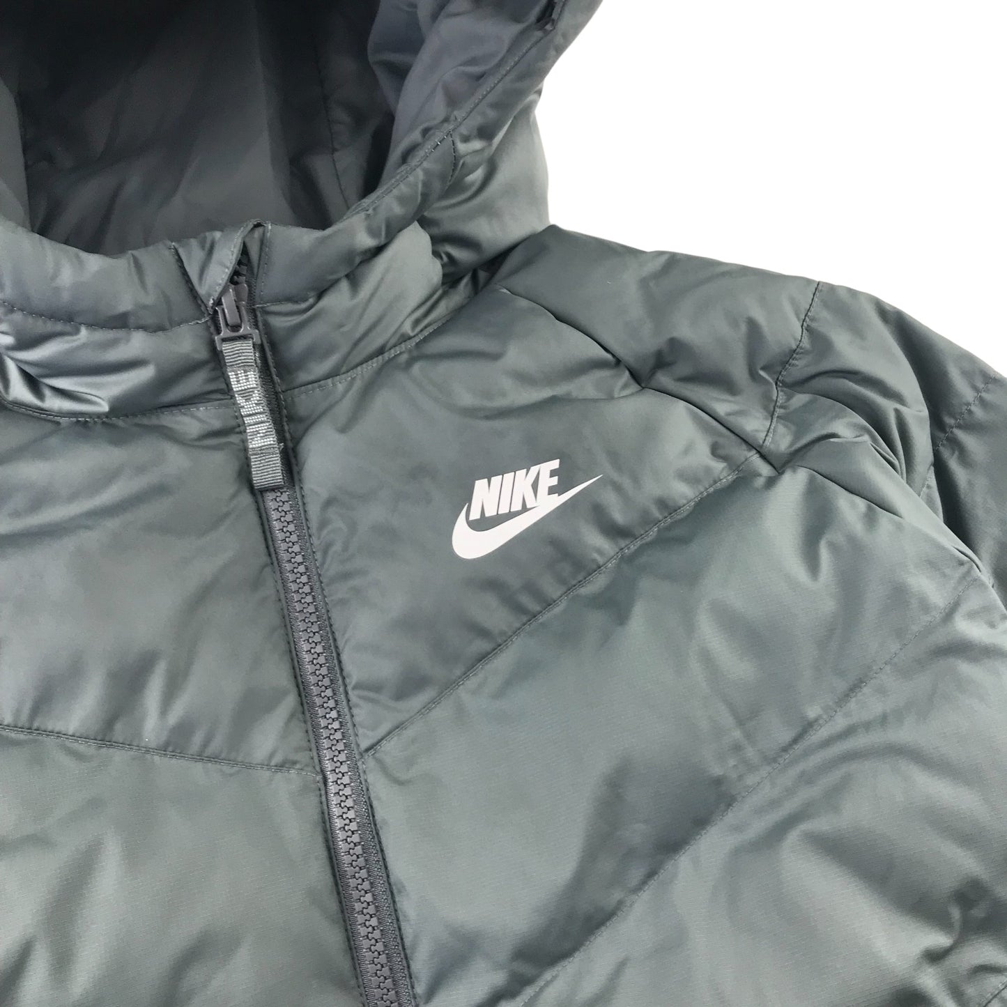 Nike jacket 11-12 years grey puffer with hood