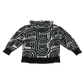George Hoodie 8-9 Years Black White Zip Up Geometric Print Cotton