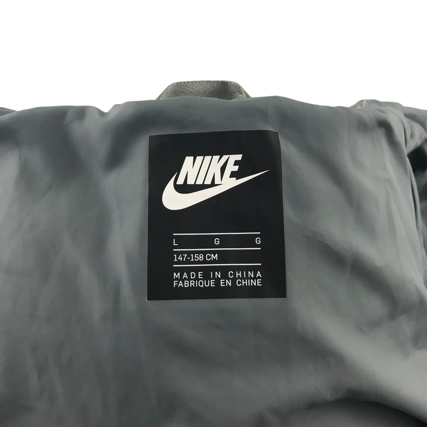 Nike jacket 11-12 years grey puffer with hood