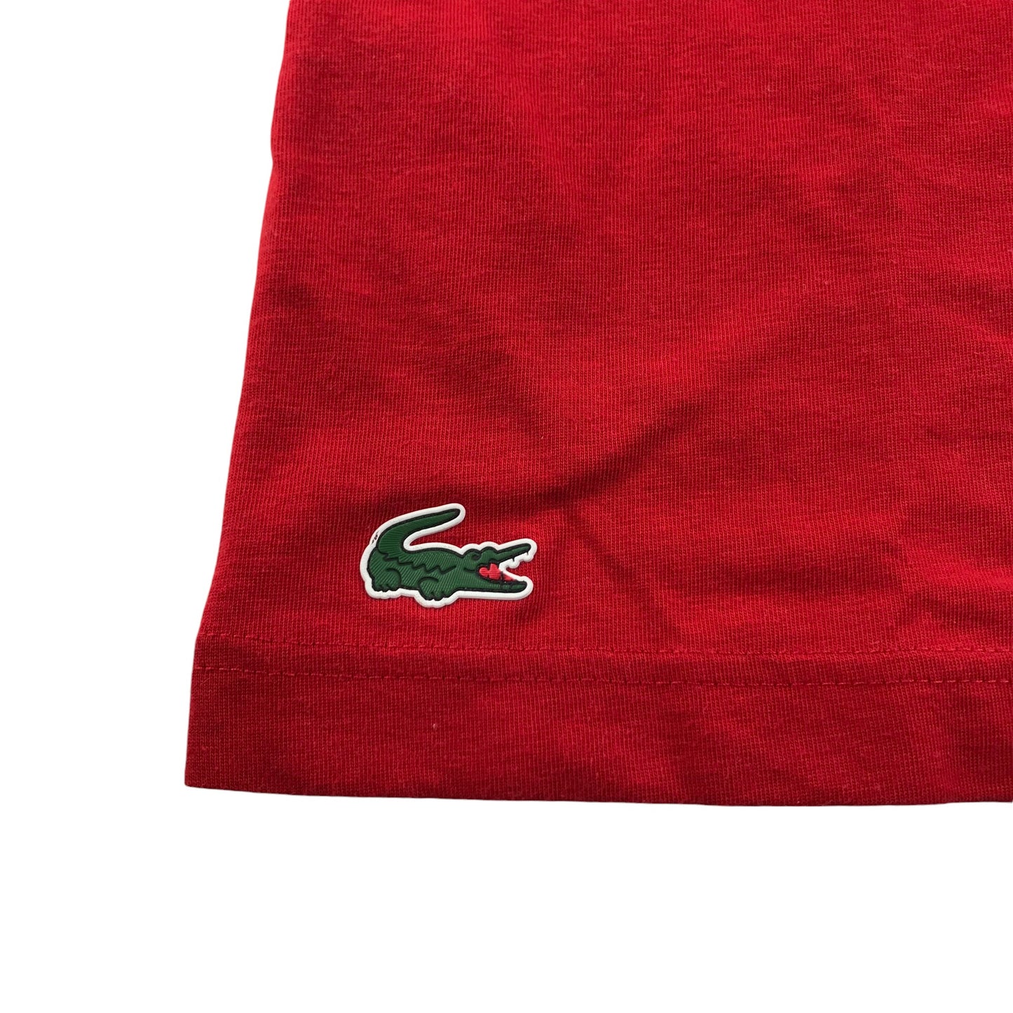 Lacoste sport t-shirt men's S red Lacoste large logo graphic design