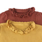 George t-shirt bundle 5-6 years long sleeve yellow and red clay frilled neckline