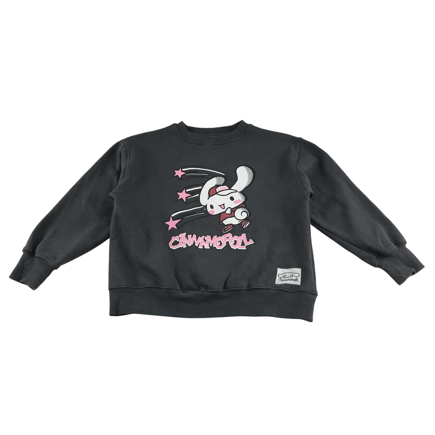 Zara Sweatshirt 11-12 Years Black Cinnamoroll Print Cotton