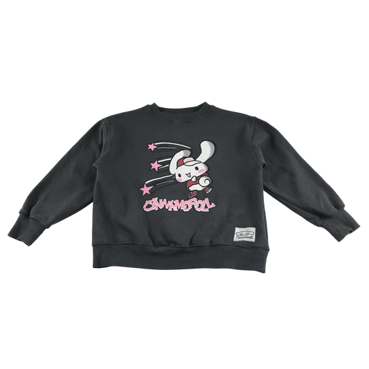 Zara Sweatshirt 11-12 Years Black Cinnamoroll Print Cotton