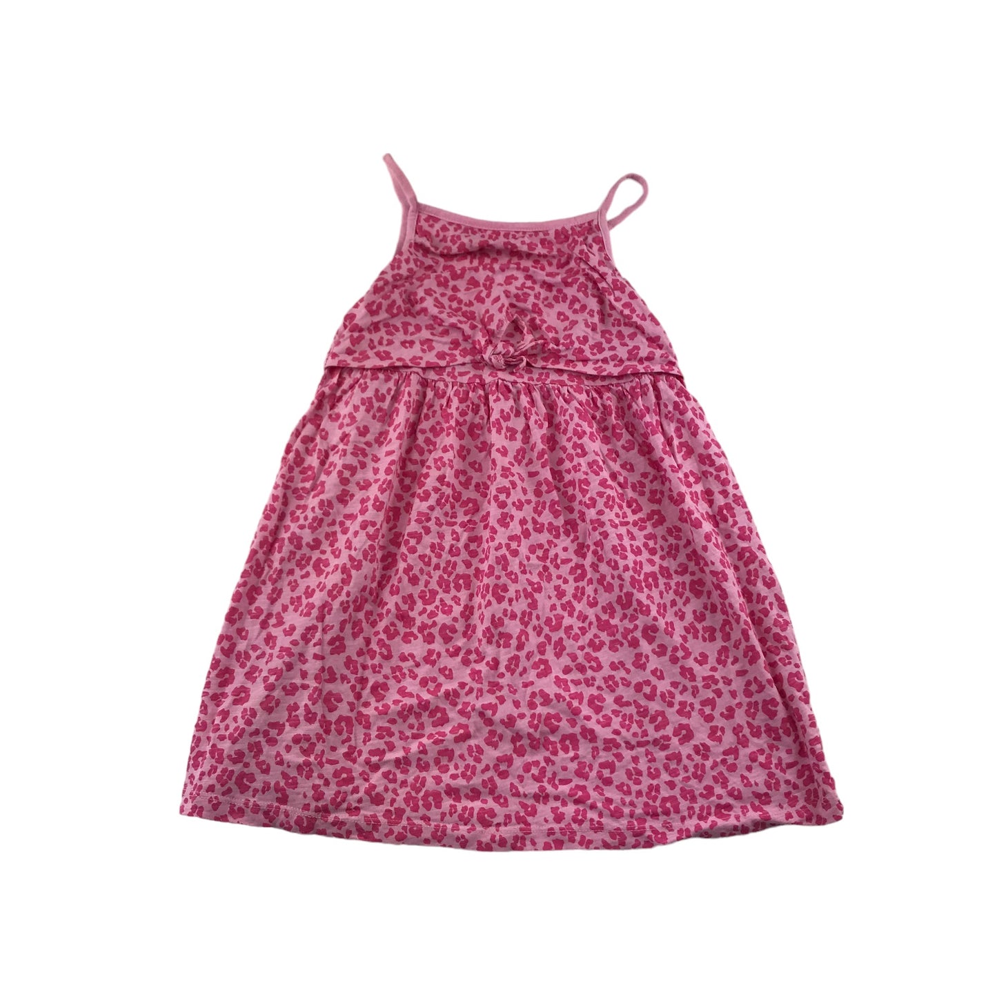 Matalan Dress Age 7 Pink Leopard Print Cotton