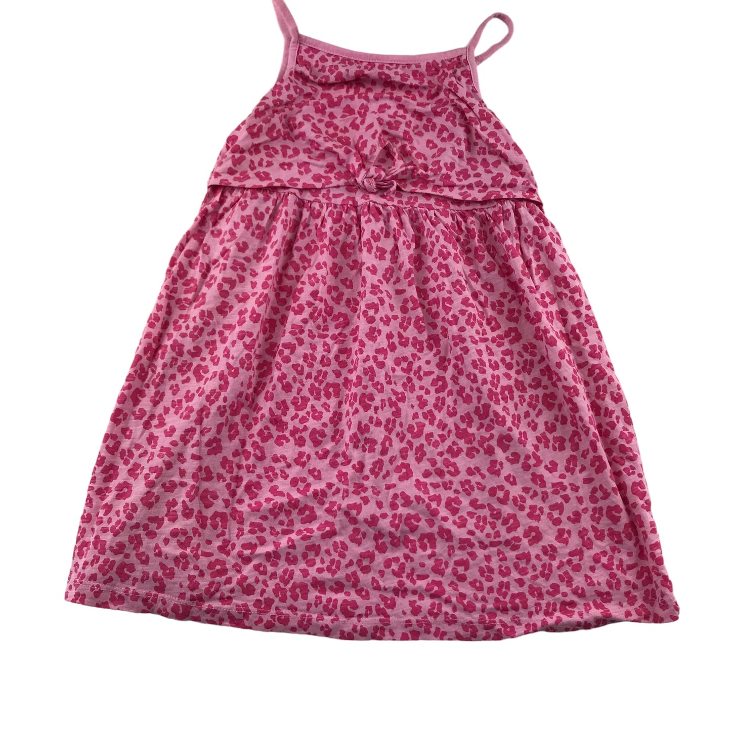 Matalan Dress Age 7 Pink Leopard Print Cotton