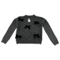 Primark Jumper 10-11 Years Grey with Black Ribbon Details