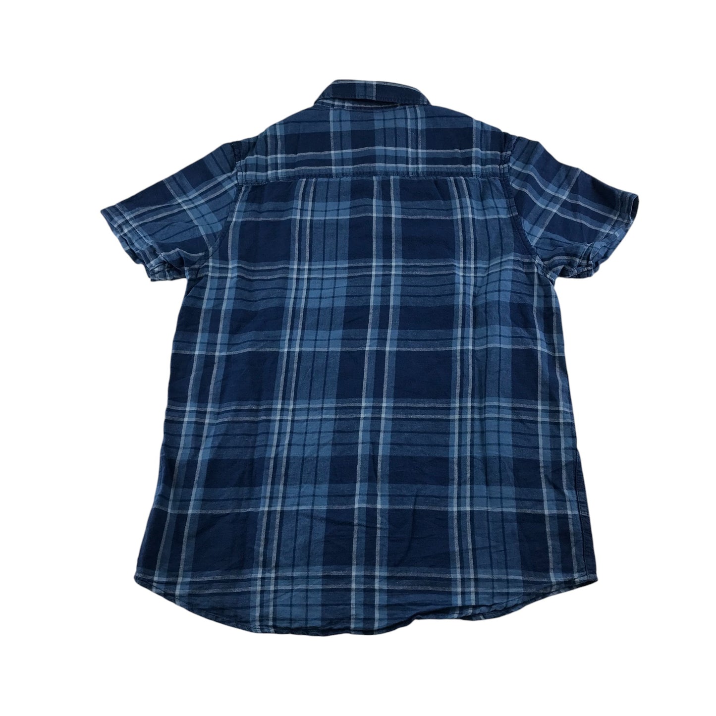 Next shirt 14-15 years navy checked button up