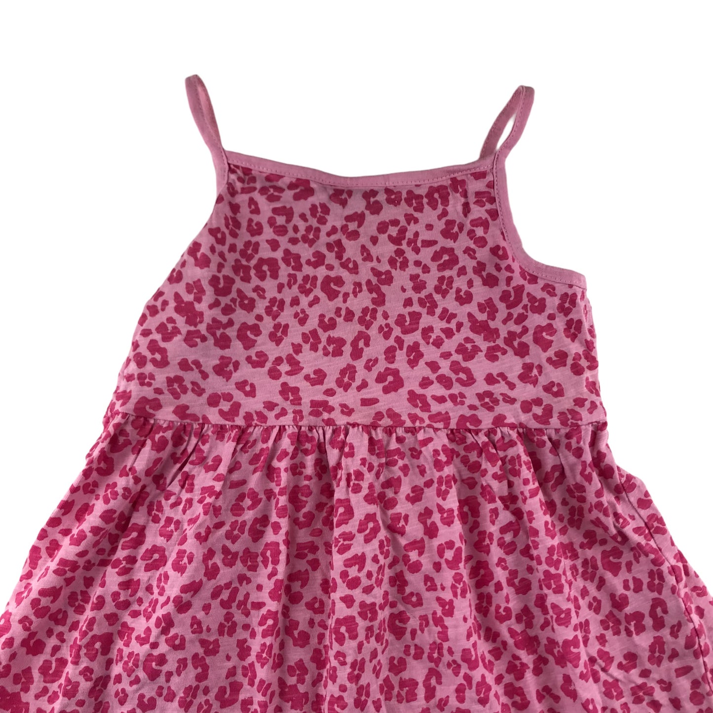 Matalan Dress Age 7 Pink Leopard Print Cotton