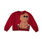 Shein sweater 6 years red girls pony tail with bowtie