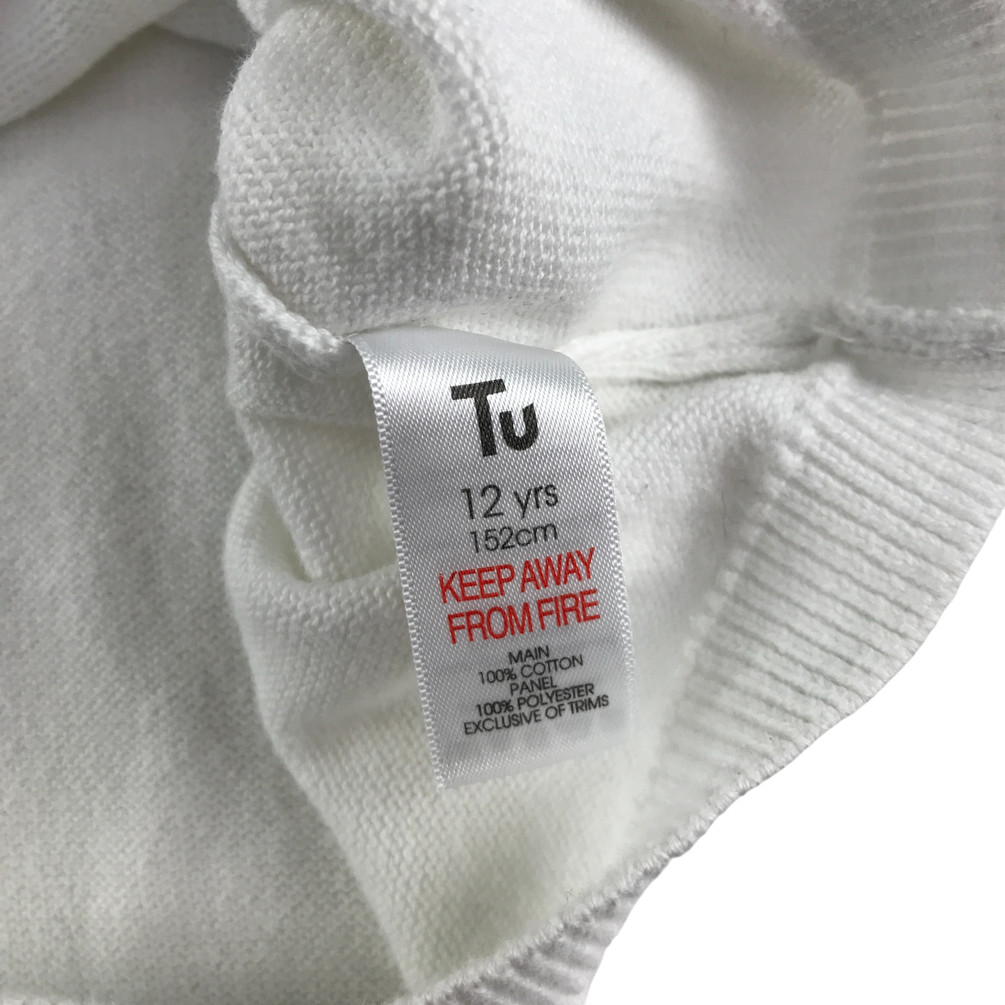 Tu Cardigan 11-12 Years White Button Up Lace Details Cotton