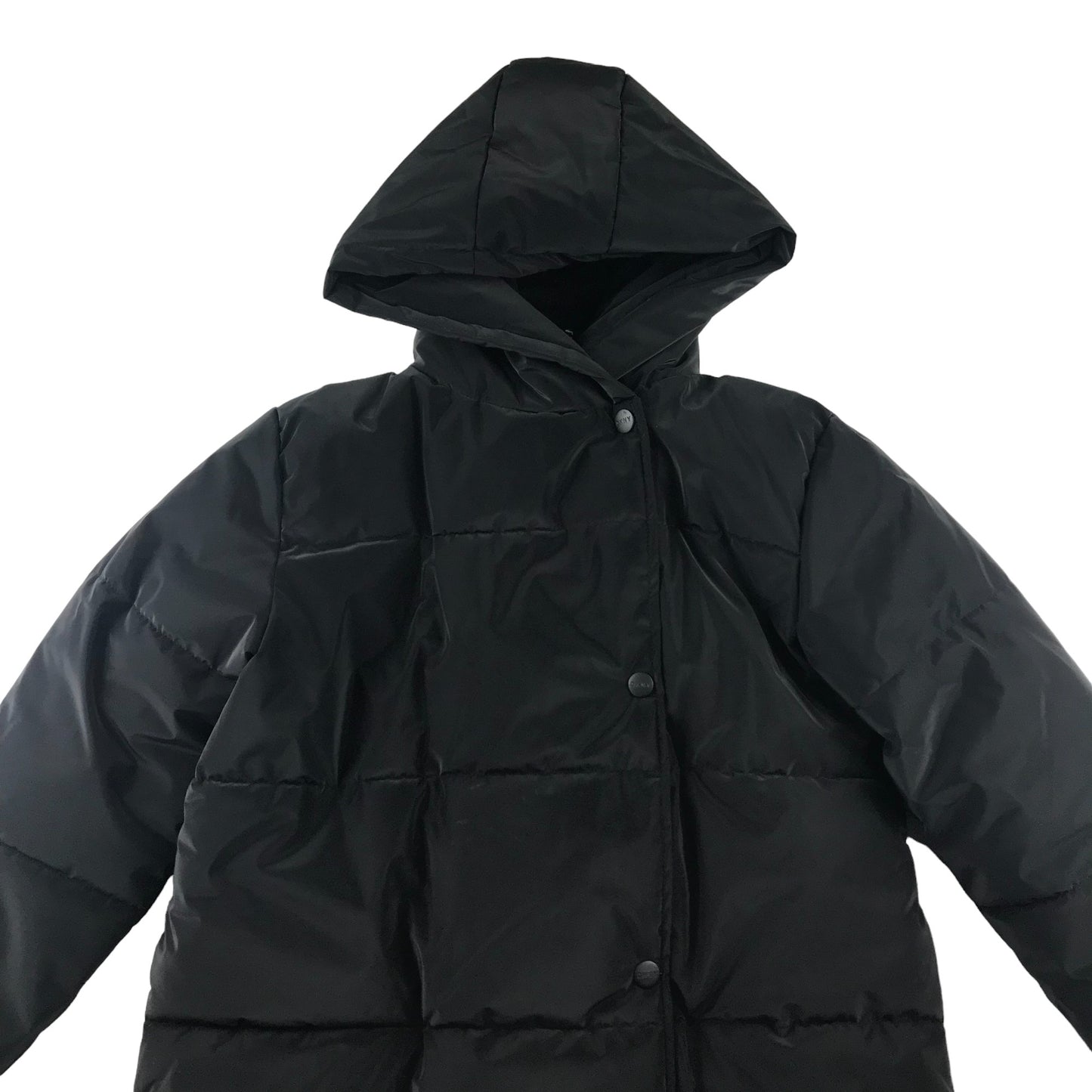 DKNY jacket women 14 years black hooded warm waterproof puffer