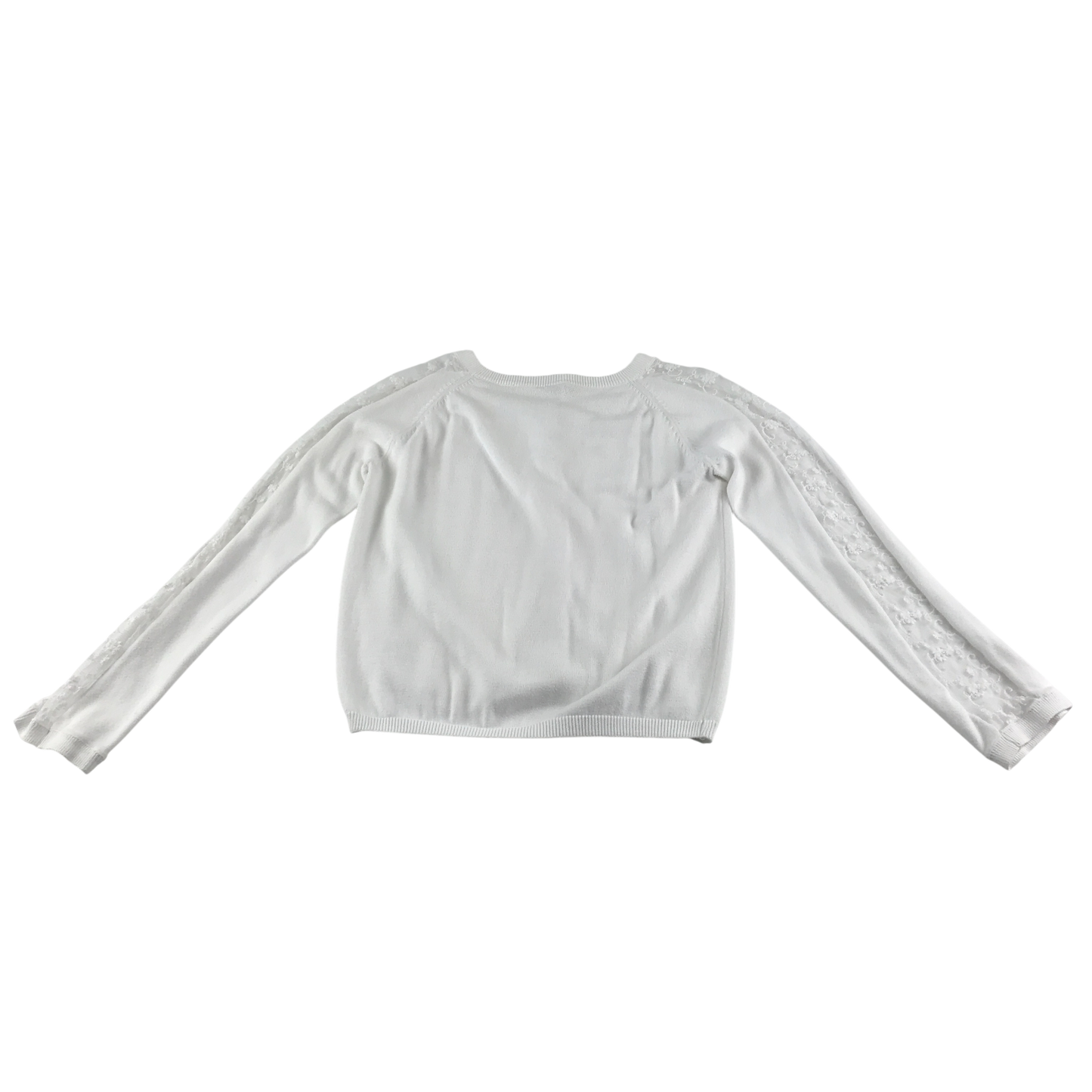 Tu Cardigan 11-12 Years White Button Up Lace Details Cotton