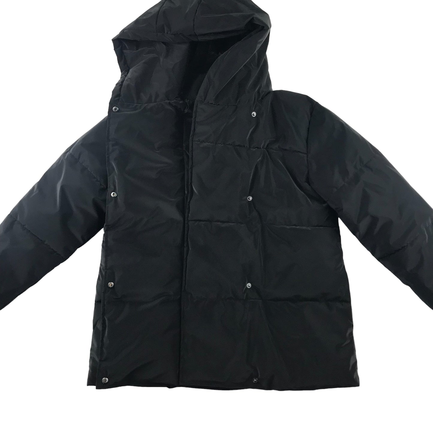 DKNY jacket women 14 years black hooded warm waterproof puffer