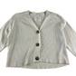 Zara Cardigan 11-12 Years Cream Button Up Rib Knit