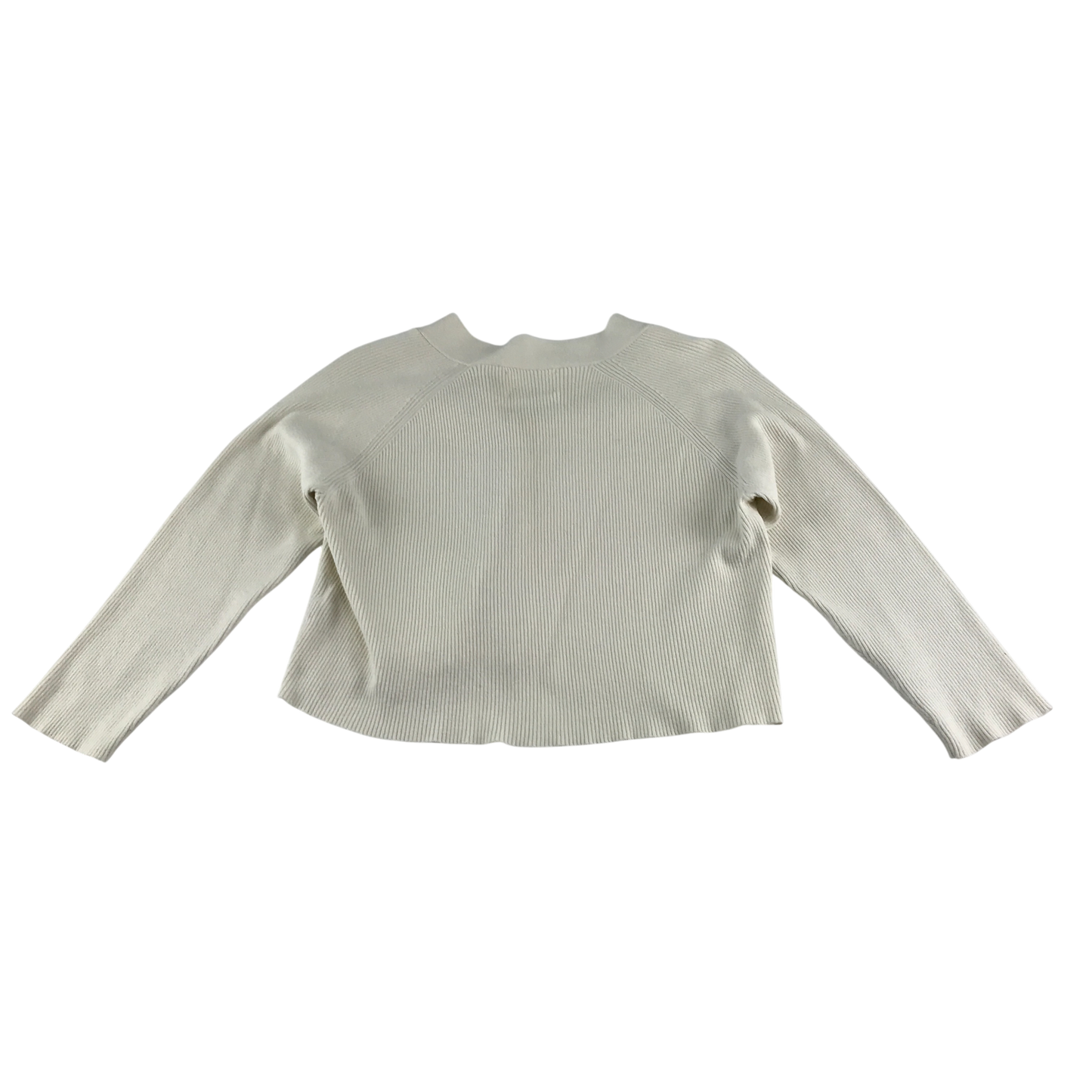 Zara Cardigan 11-12 Years Cream Button Up Rib Knit