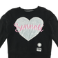 Sonneti Jumper 12-13 Years Black Love Heart Print