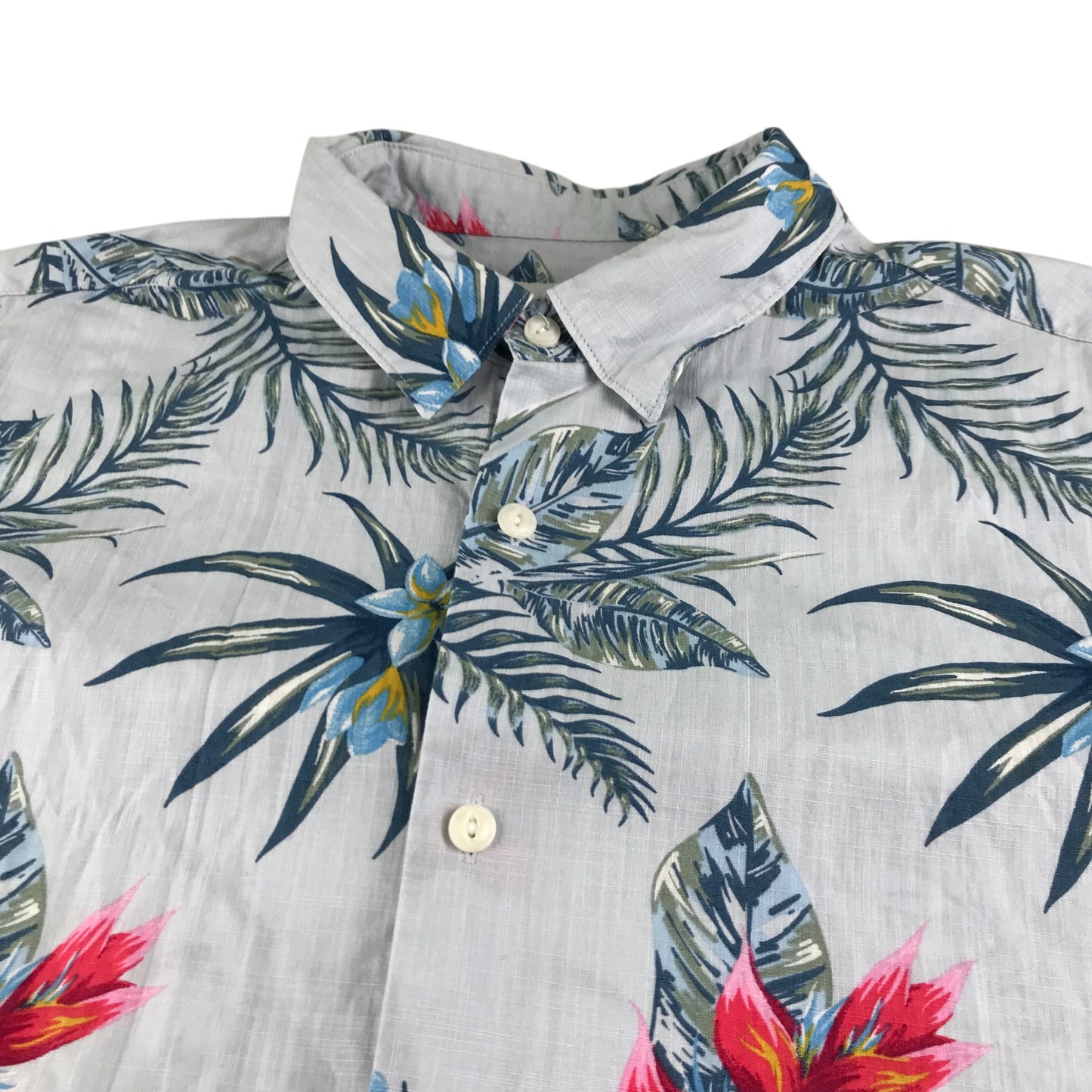 Next shirt men's M years blue floral design cotton