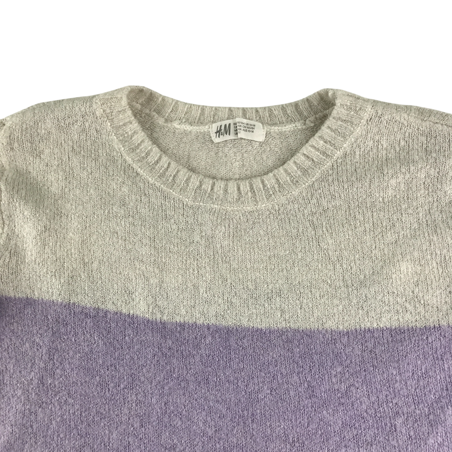 H&M Jumper 13-14 Years Multicoloured Stripe Knit