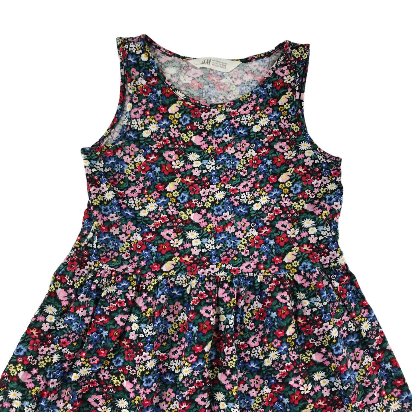 H&M Dress Age 9 Multicoloured Floral Cotton