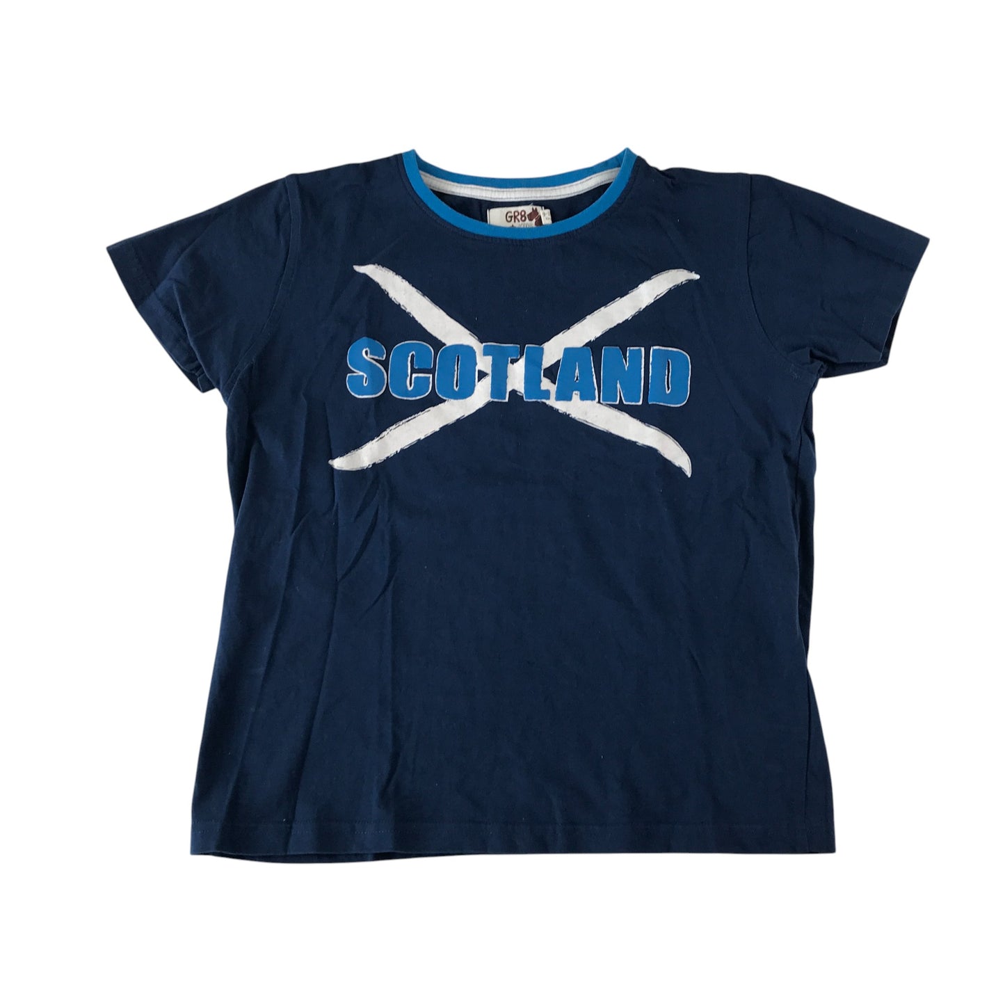 GR8 kids t-shirt 9-10 years navy Scotland graphic design