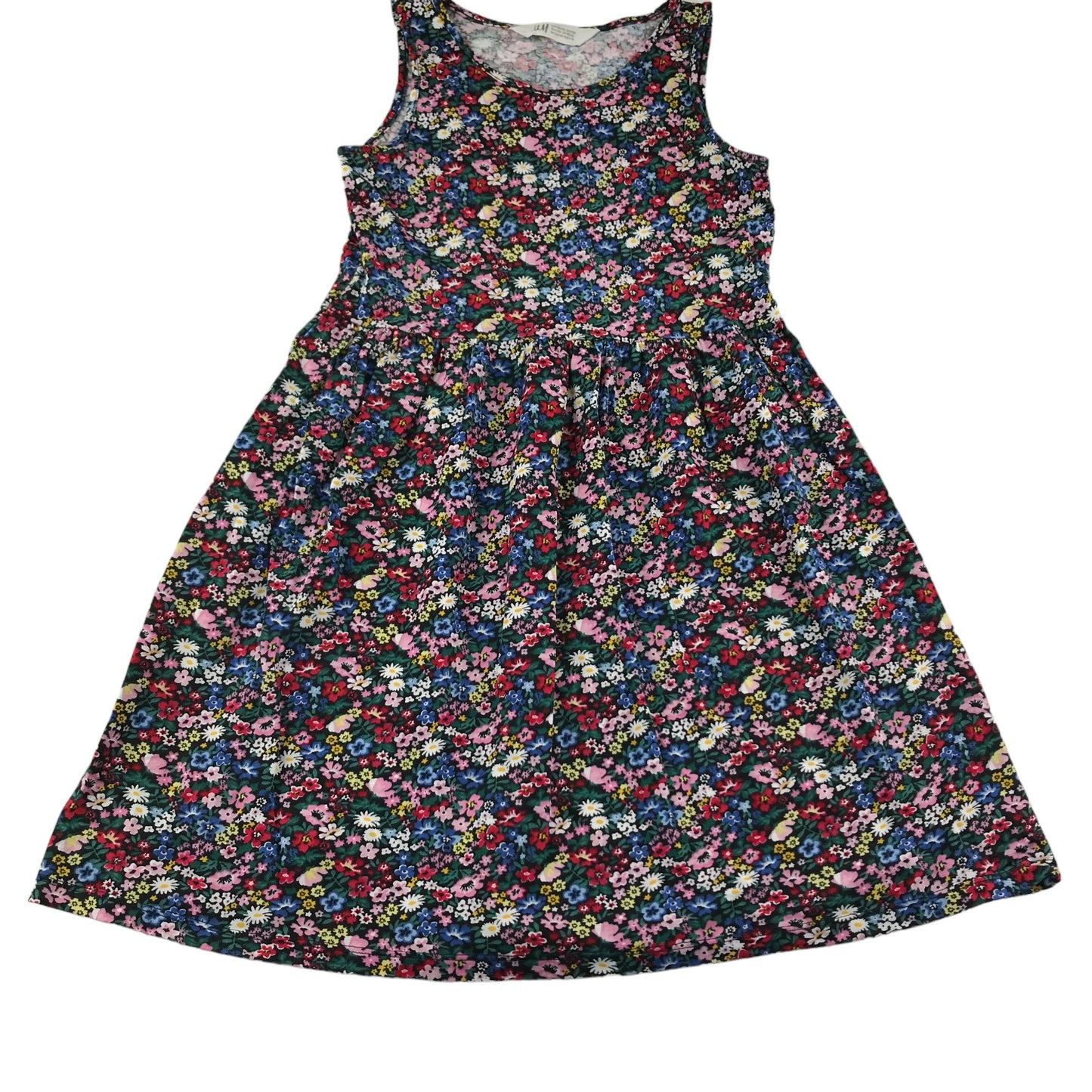 H&M Dress Age 9 Multicoloured Floral Cotton