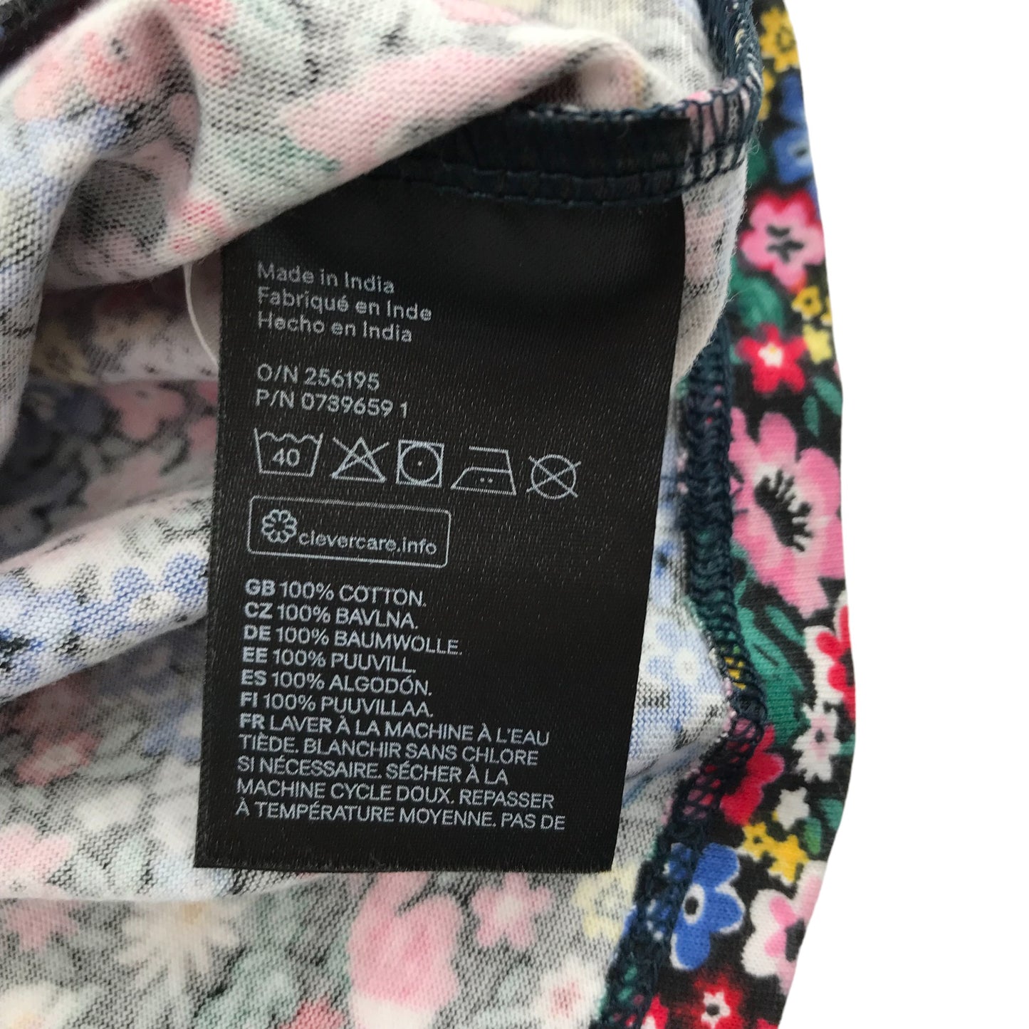 H&M Dress Age 9 Multicoloured Floral Cotton