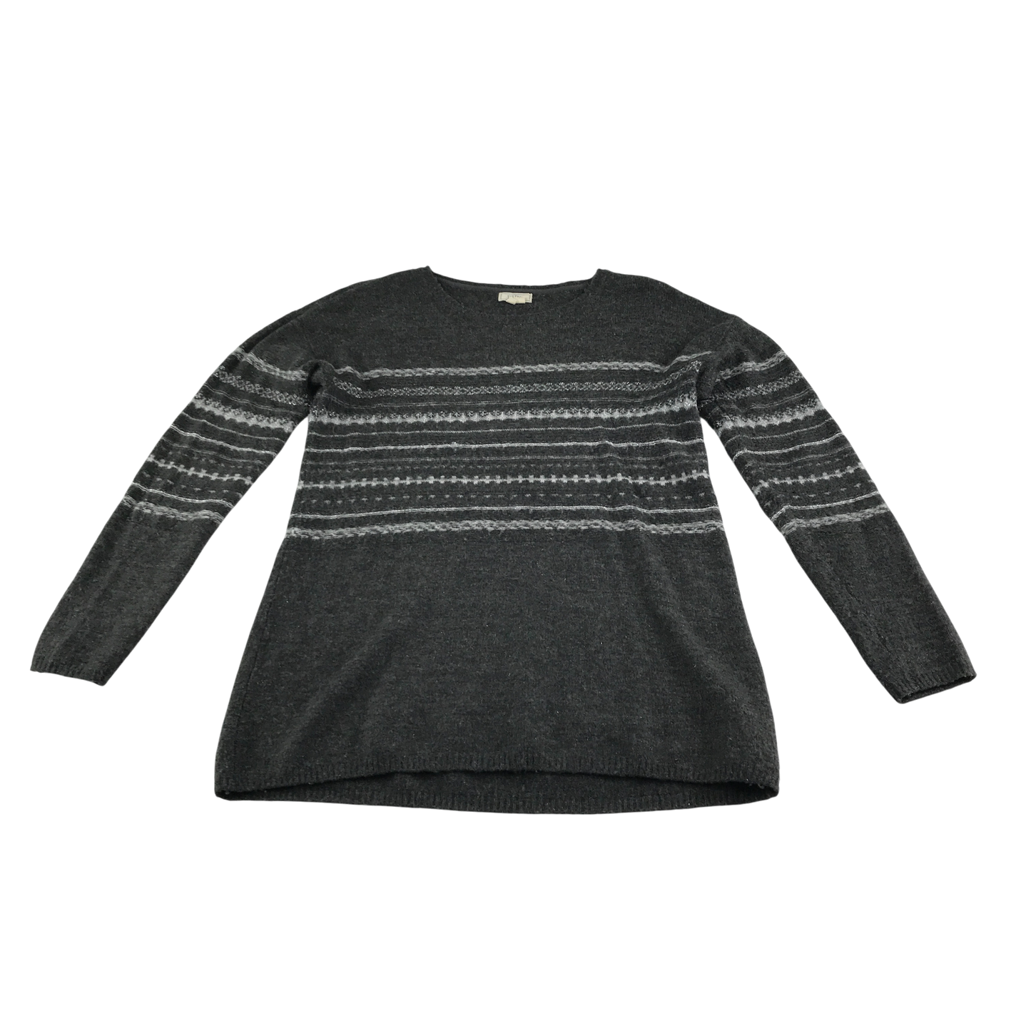 Fat Face Jumper UK 8 Grey with Festive Style Pattern