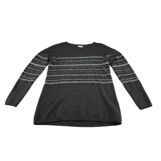 Fat Face Jumper UK 8 Grey with Festive Style Pattern