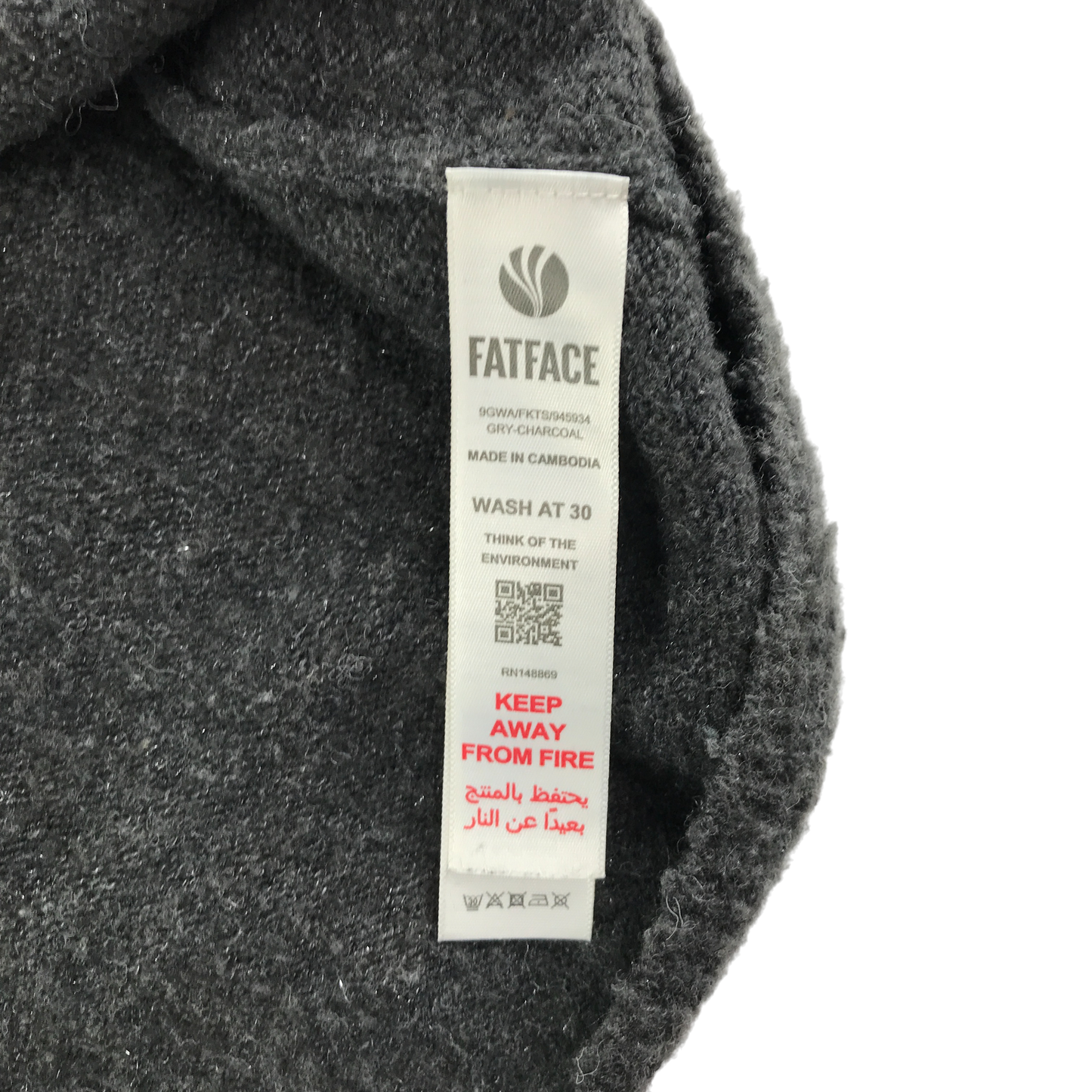 Fat Face Jumper UK 8 Grey with Festive Style Pattern
