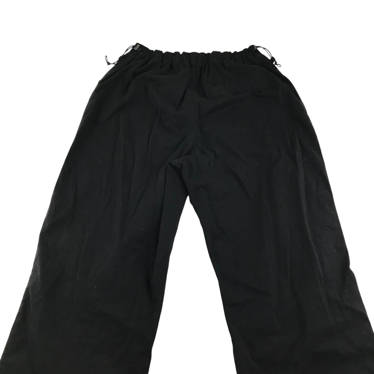 Bershka trousers women's M years black plain parachute pants cotton