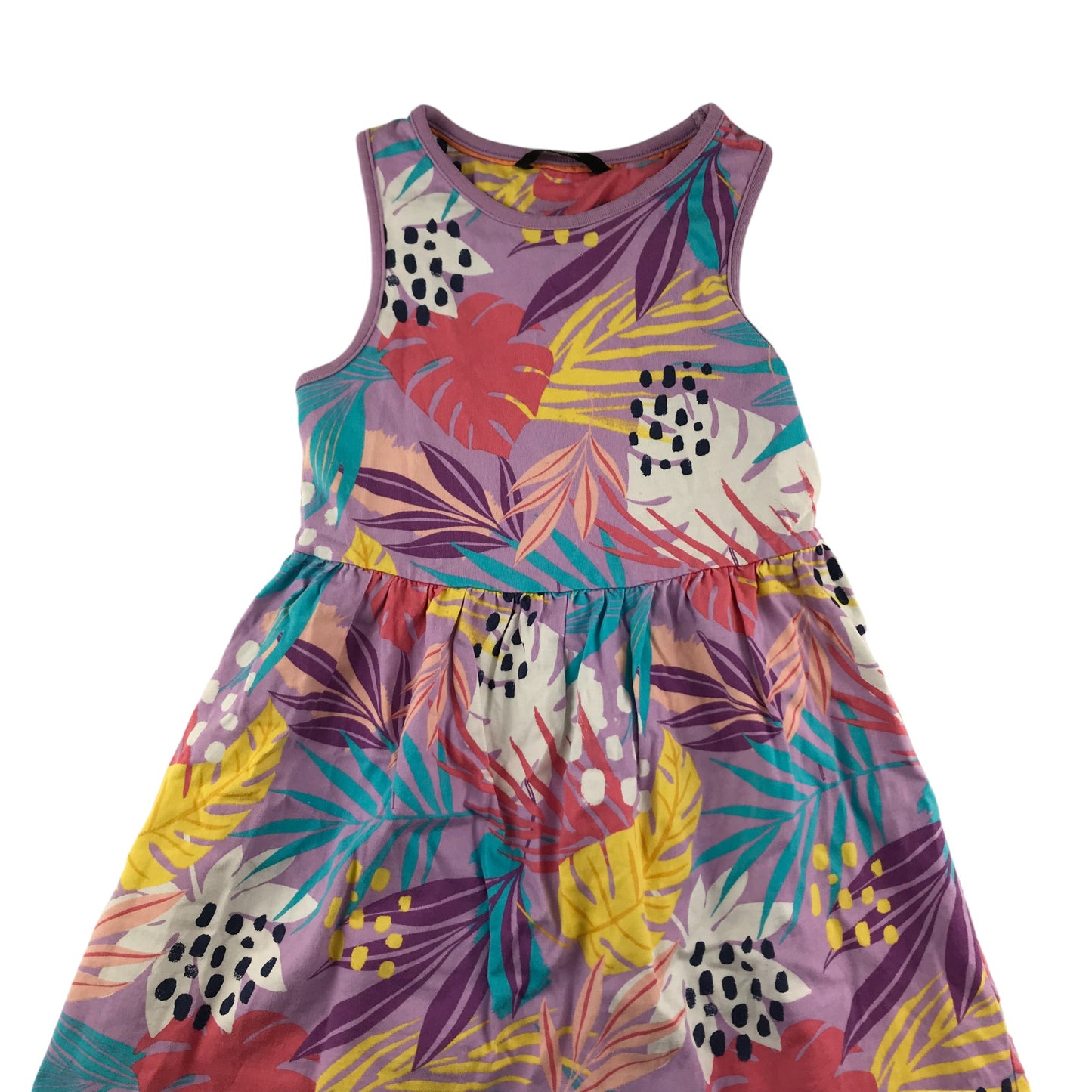 George Dress Age 7 Multicoloured Leaf print Cotton