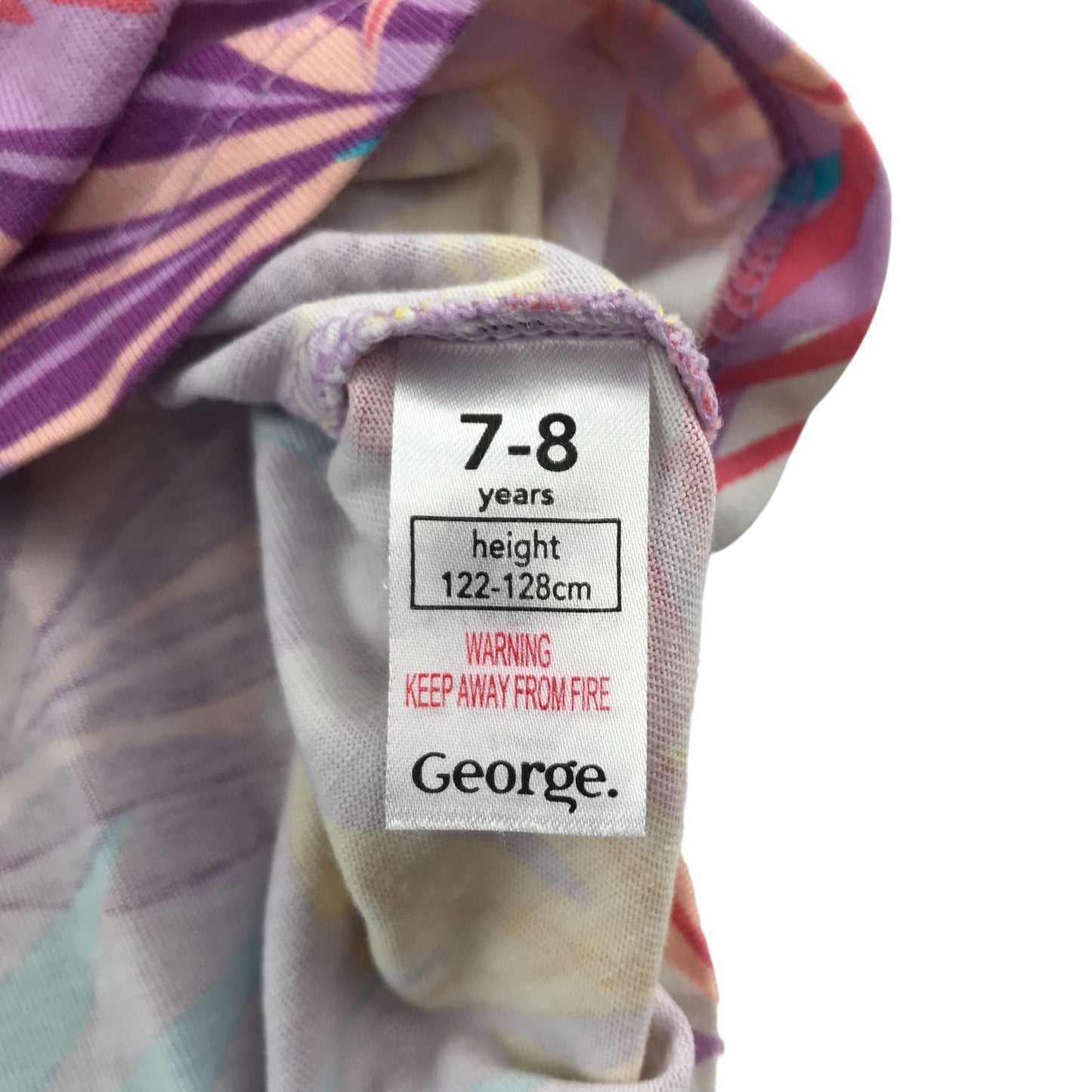 George Dress Age 7 Multicoloured Leaf print Cotton