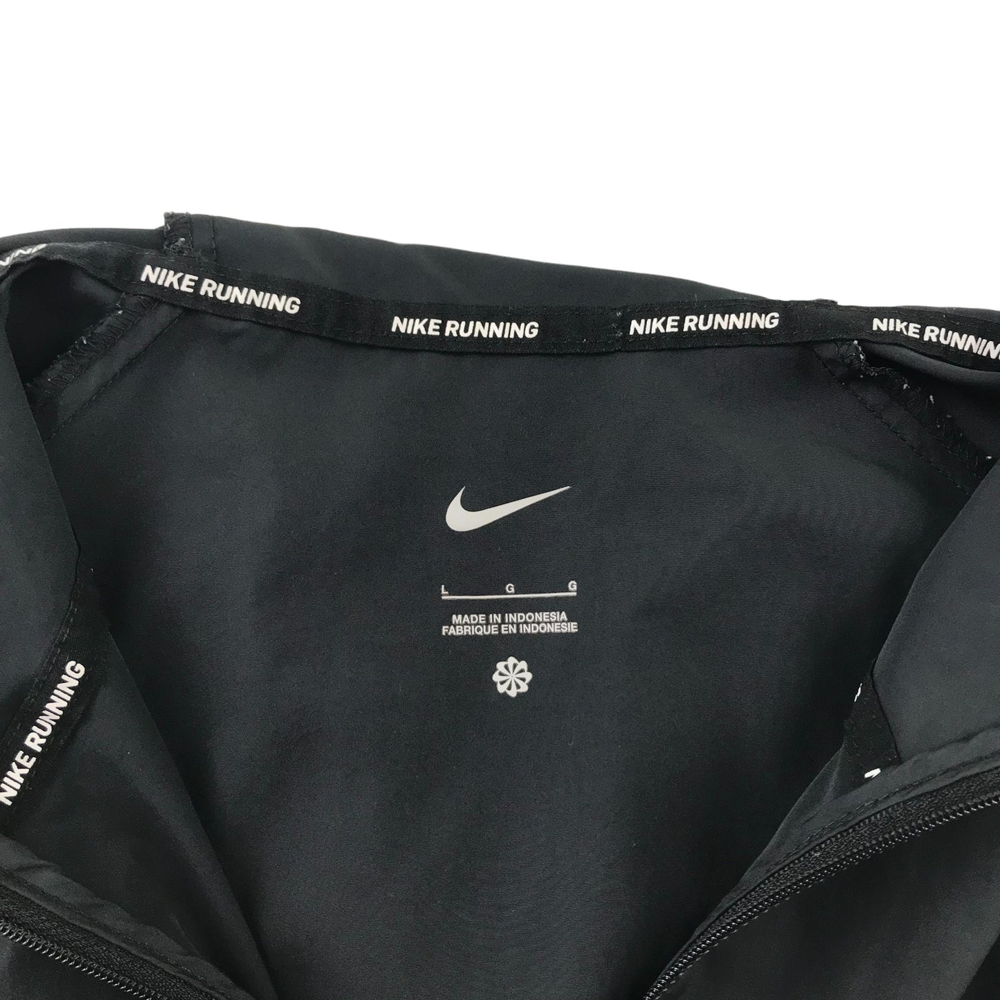 Nike Running jacket adult size L black lightweight