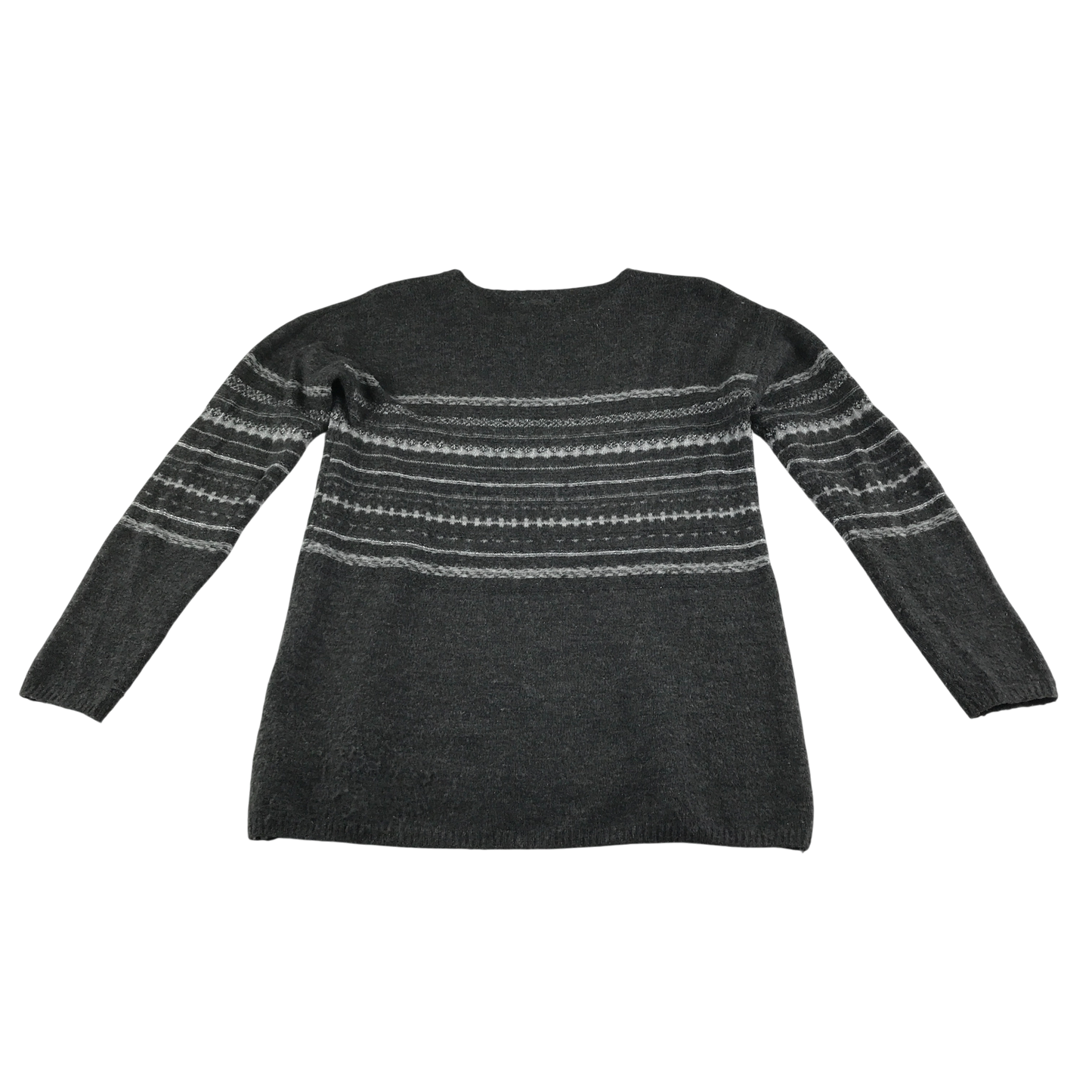 Fat Face Jumper UK 8 Grey with Festive Style Pattern