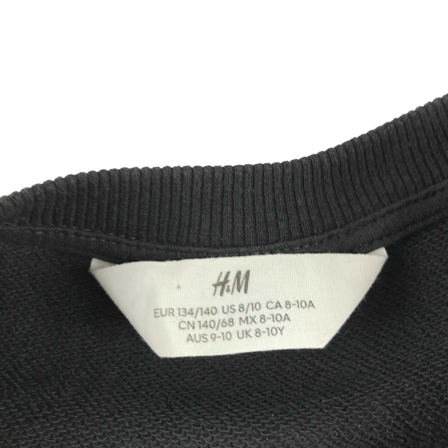 H&M Jumper Dress 9-10 Years Black with Cat Print