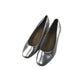 M&S Insolia Low Heel Shoes Shoe Size 5.5 Silver Shiny Hunky Heel