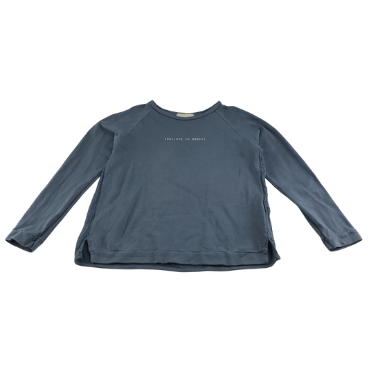 Zara Jumper 11-12 Years Blue with Text Cotton