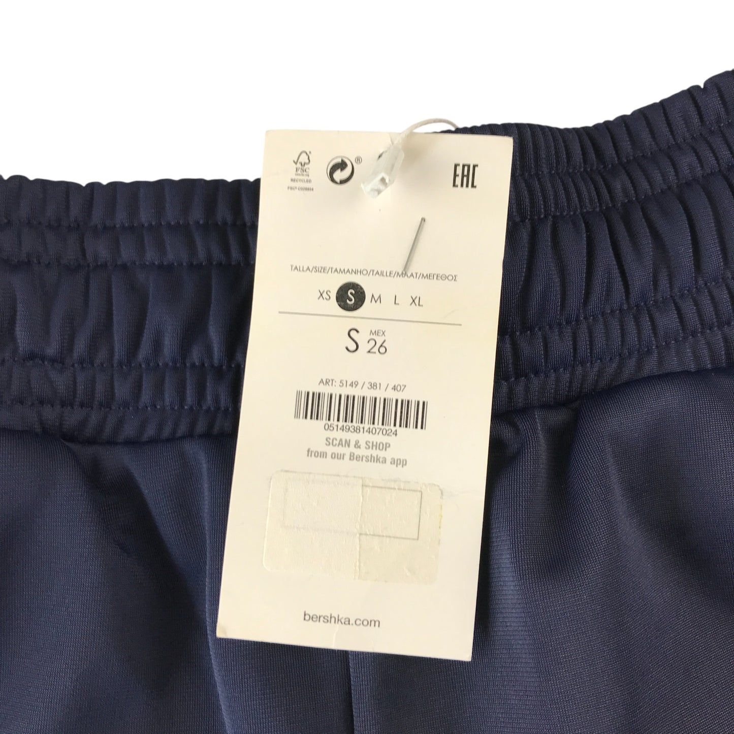 Bershka joggers women's S navy wide tracksuit style