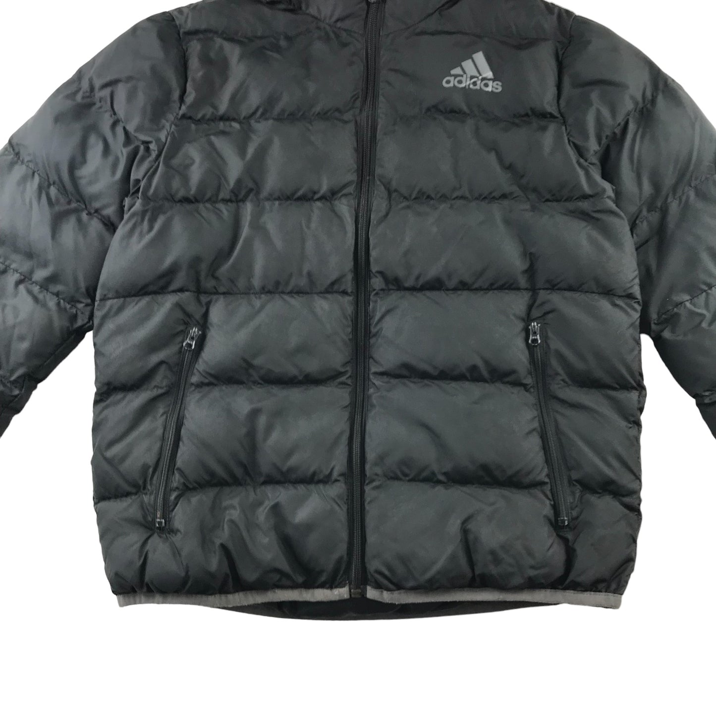 Adidas jacket 11-12 years black puffer with hood