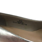 M&S Insolia Low Heel Shoes Shoe Size 5.5 Silver Shiny Hunky Heel