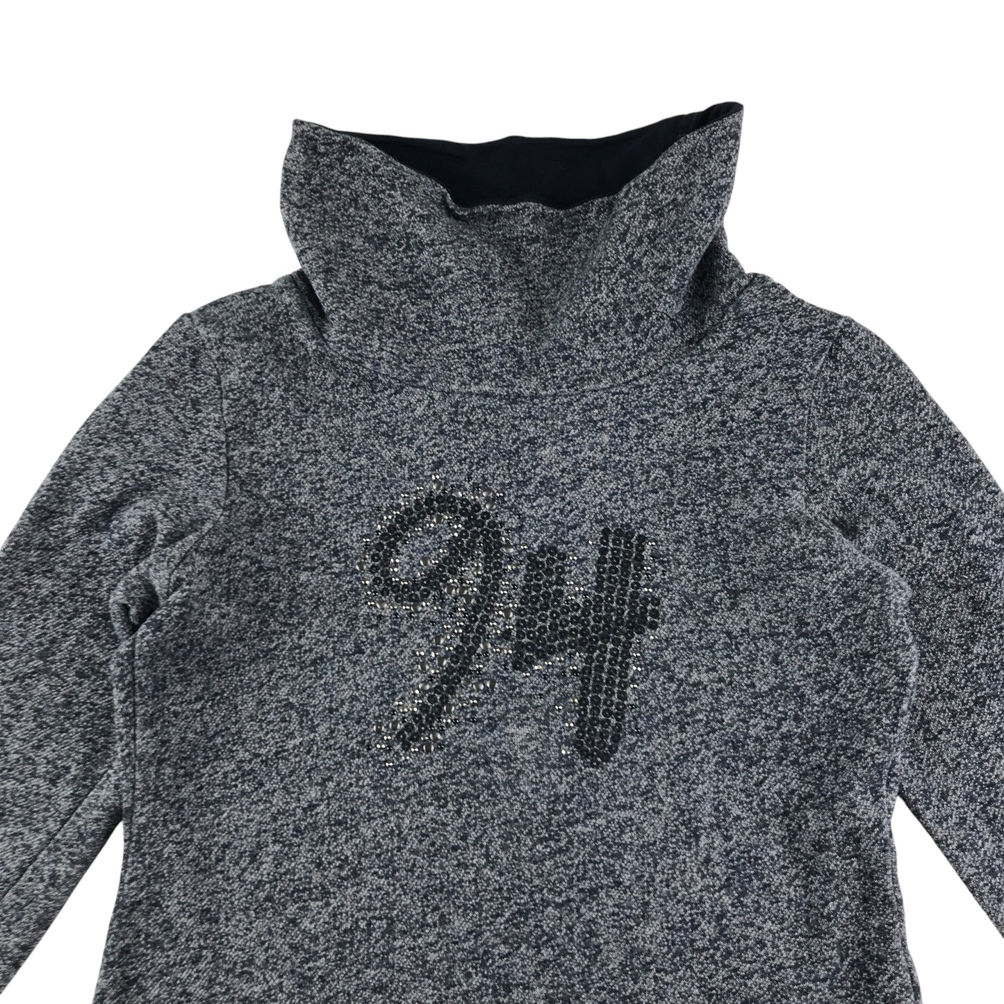s.Oliver Sweater 10-11 years grey gem text with turtleneck