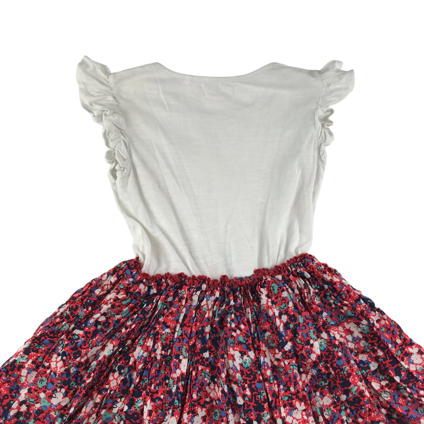 Next Dress Age 6 White and Red Frilly Floral