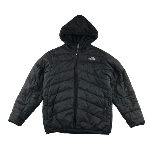 The North Face reversible jacket 11-12 years black puffer with hood