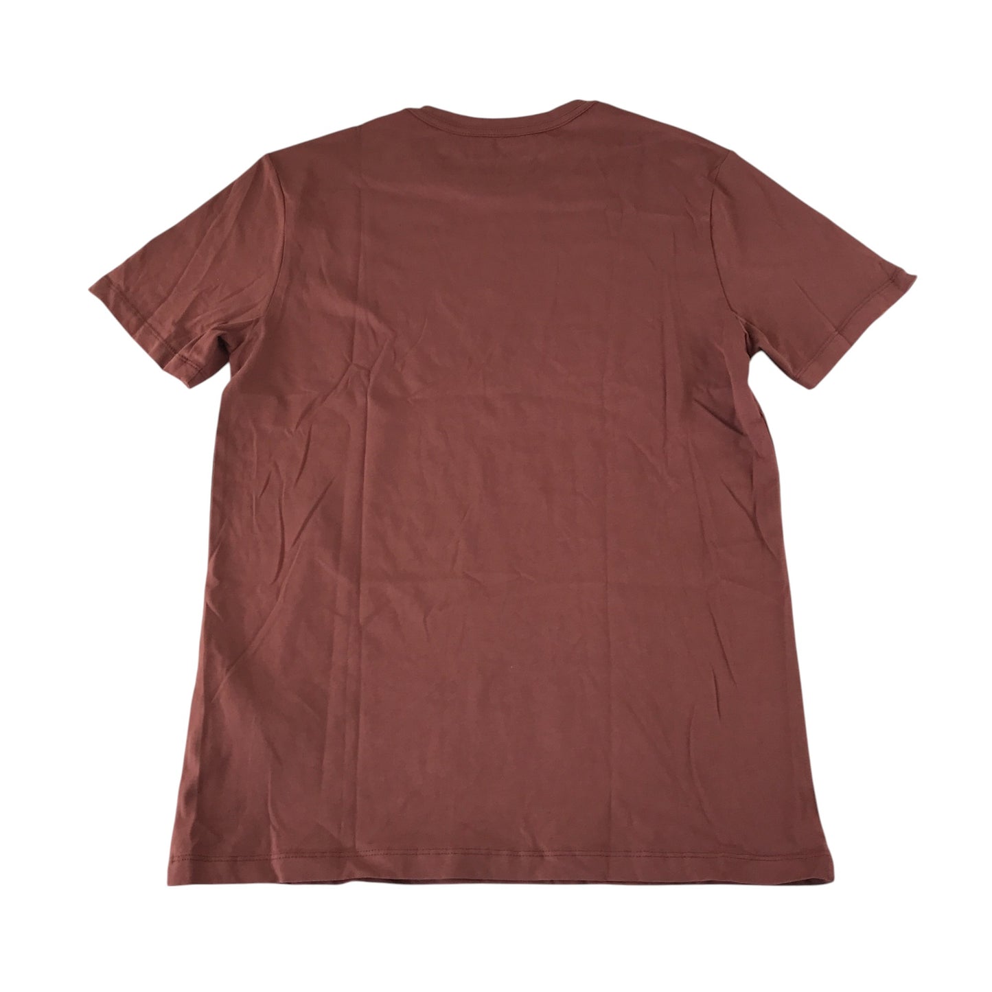 All Saints t-shirt men's M brown plain regular fit with logo
