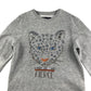 M&S Sweater 10-11 years grey cat graphic design