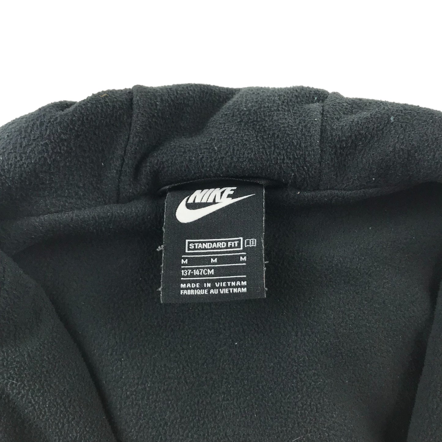 Nike jacket 9-11 years black fleece lined with hood