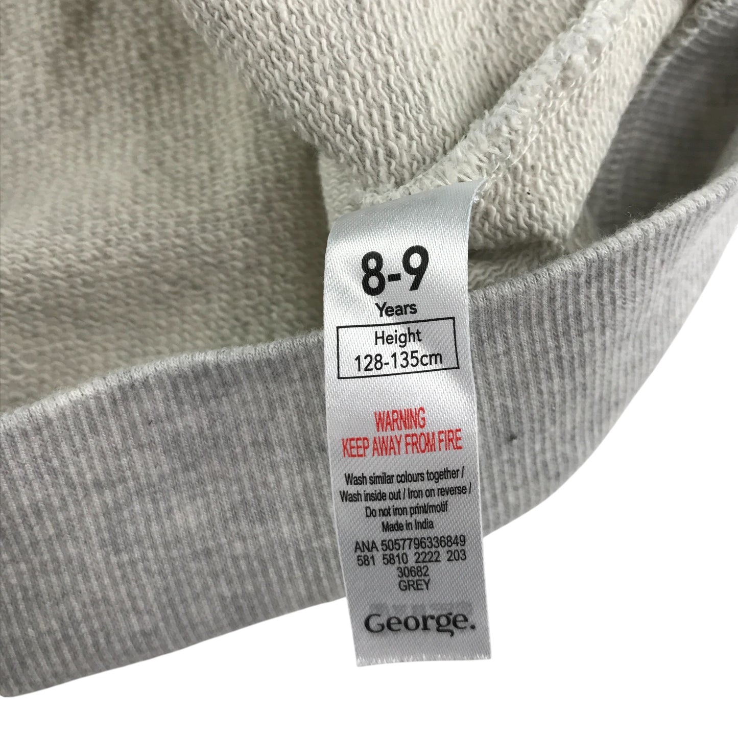 George Sweater 8-9 years grey sequin owl graphic design
