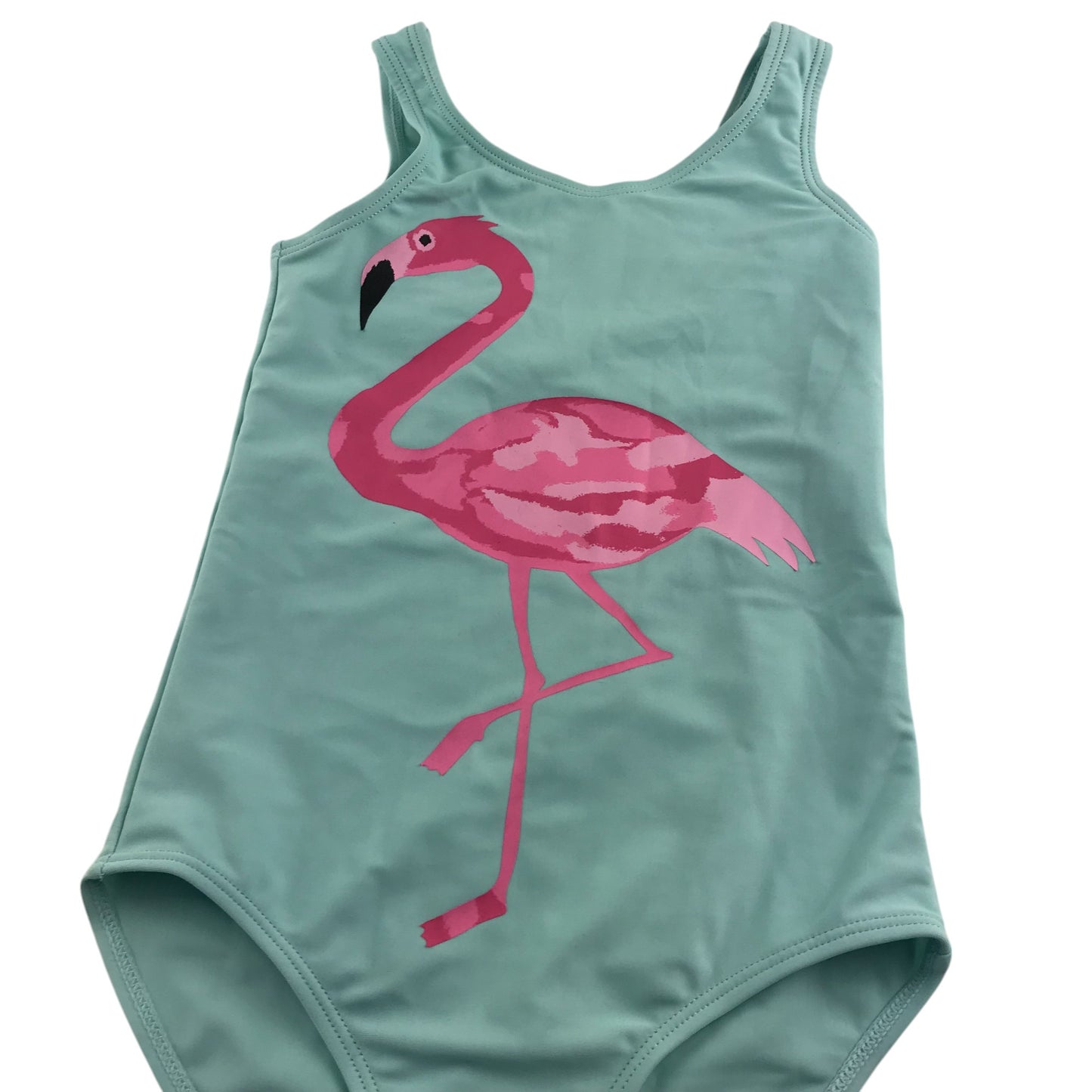 Primark swimsuit 7-8 years light blue flamingo one piece cossie