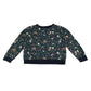 H&M Sweater 9-10 years navy woodland floral graphic print