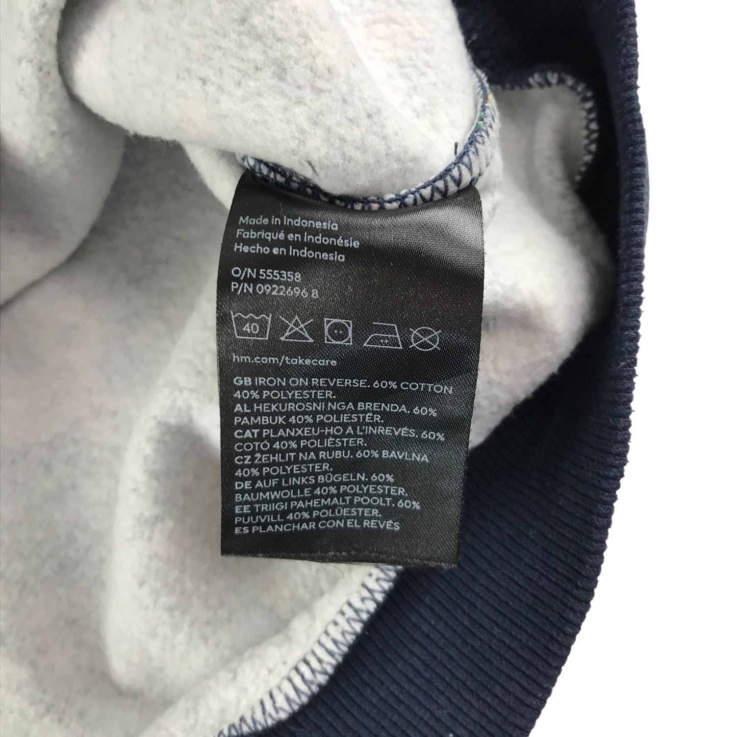 H&M Sweater 9-10 years navy woodland floral graphic print